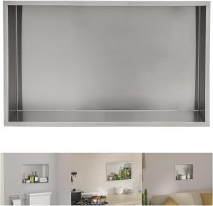 Lordear Shower Niche 20" x 12" Rectangle Double Bathroom Niche, No Tile Needed Recessed Shower Niche Shelf Wall Niche Insert for Bathroom Storage,Niche Bathroom Shower Storage Shower Shelf  from Lordear